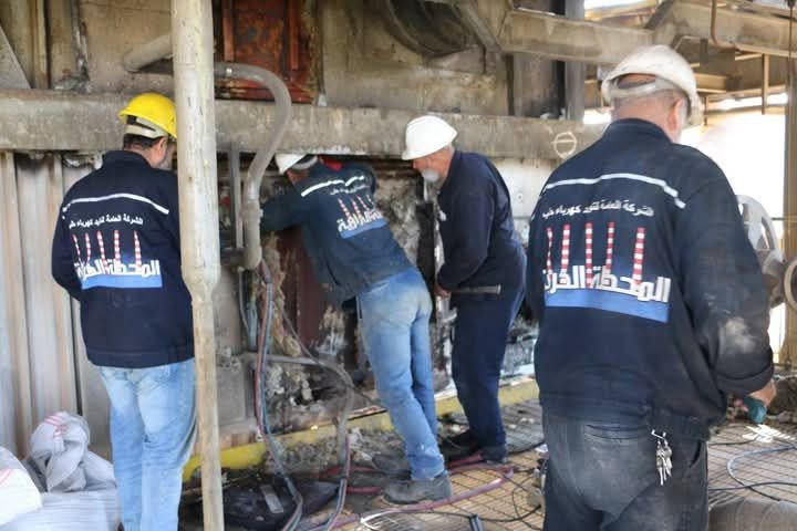 صيانة مكثفة على مجموعات التوليد في المحطة الحرارية بحلب 2 محطة2