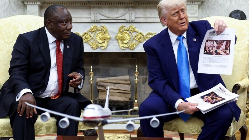 زيارة البيت الأبيض أصبحت فخاً لقادة العالم.. وليست مرغوبة 2 ترامب رامافوزا 1747849655 1280x720 1