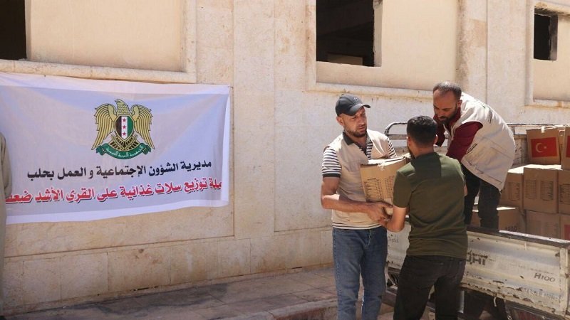 سلل غذائية للأسر العائدة والأكثر حاجة في حلب