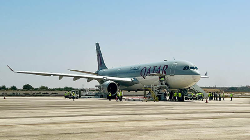 وصول أولى رحلات الجوية القطرية إلى مطار حلب الدولي 2 طيران 660x330 1