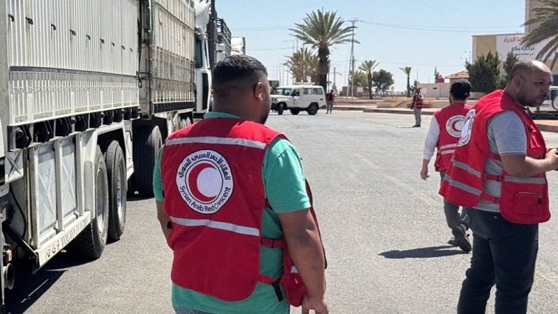 قافلة مساعدات قطرية – أردنية إلى السويداء ودرعا 2 A Qatari Jordanian aid convoy is on its way to Sweida and Daraa rbnel116eswg8oqwy08z8jw27pz910144bz2u7hff0