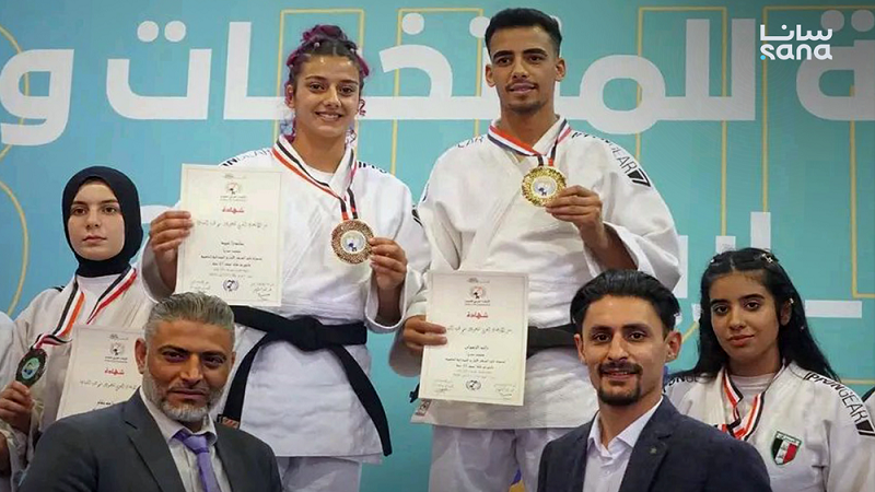 ذهبية لسوريا في افتتاح البطولة العربية للجودو 2 photo 2025 10 17 22 59 17