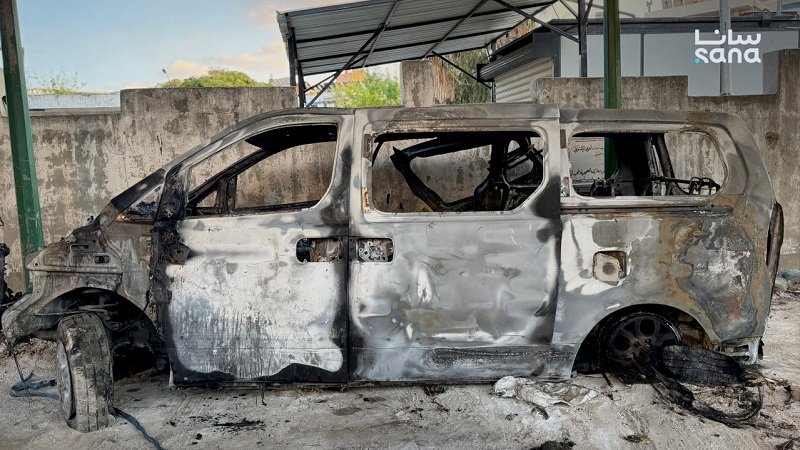 انفجار عبوة ناسفة بسيارة للشرطة في مدينة بانياس السورية 2 photo 2025 10 27 17 42 01