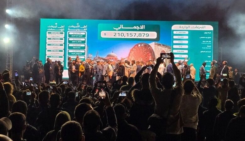 210 ملايين دولار مجموع التبرعات لحملة "فداء لحماة" 1 210 ملايين دولار مجموع التبرعات لحملة "فداء لحماة"