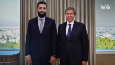 الشرع يلتقي رجل الأعمال السوري محمد كامل صباغ شرباتي