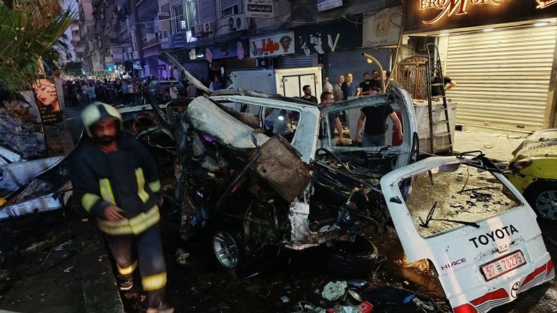 قتيلان و13 مصاباً بانفجار حافلة ركاب في جرمانا بريف دمشق 2 قتيلان و13 مصاباً بانفجار حافلة ركاب في جرمانا بريف دمشق